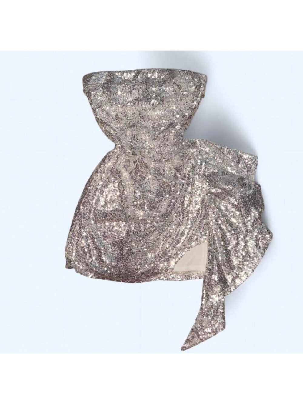 Windsor Silver Sequin Off The Shoulder Dress